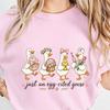 Easter Goose Shirt Just An Egg Cited Goose Nurse Duck Women T-Shirt Pastel 70s