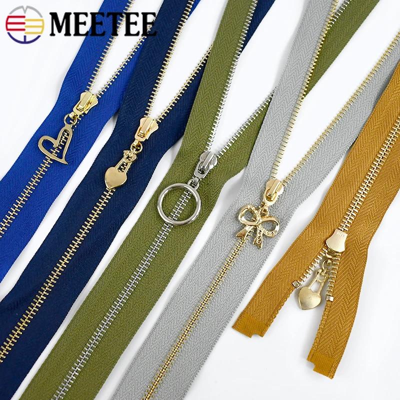 5 шт. Meetee №3 15-30 см Металлические молнии для сумок, закрытый конец, молния с автозамком для комплекта для ремонта одежды, DIY швейные материалы, аксессуары