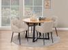 Brenda BEIGE GLAMOUR METAL UPHOLSTERED CHAIR