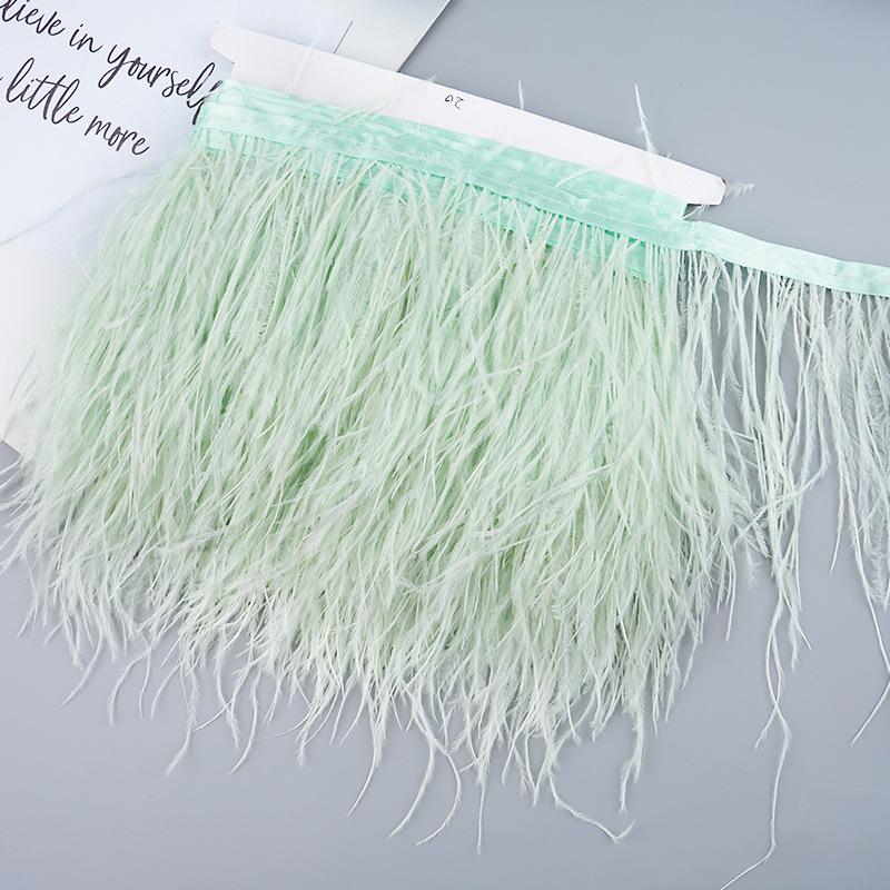 Diy Handmade Accessories Colorful Ostrich Feather Cloth Edge Decorative Accessories Clothing Accessories Wedding Skirt