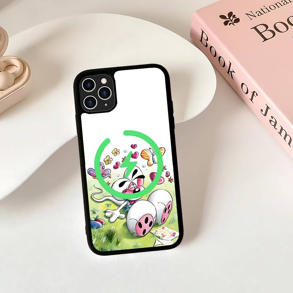 Cartoon D-Diddl Magnetic Matte Phone Case For IPhone 16 17 15 14 13 12 11 For Magsafe Wireless Charge Cover