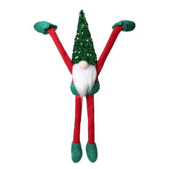 Рождественский гном кукла украшение шляпа с пайетками гном эльф с длинными руками и ногами плюшевая кукла без лица подвесное украшение на полку для декора полки камина