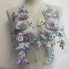 Embroidered Cloth Stickers Clothes Patch Accessories Wedding Dress Dance Flower Mesh Fabric Sequin Three-Dimensional Beaded Rhinestone Lace