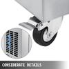 Commercial Rolled Ice Cream Machine, 1000W Fried Yogurt Maker, Double-Layer Dust Cover & Feeding Cups Included