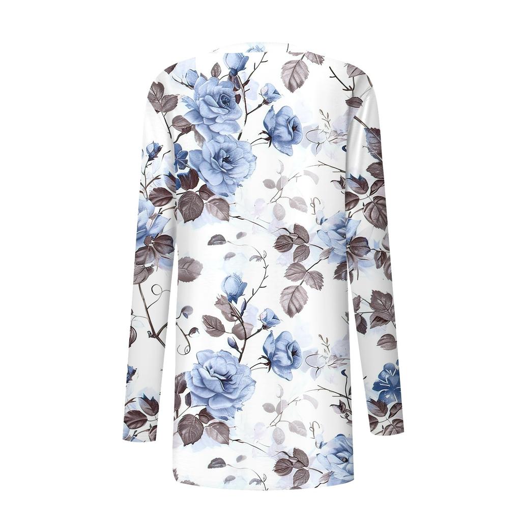 Женский кардиган с принтом ко Дню независимости и длинными рукавами спереди, легкая куртка с принтом