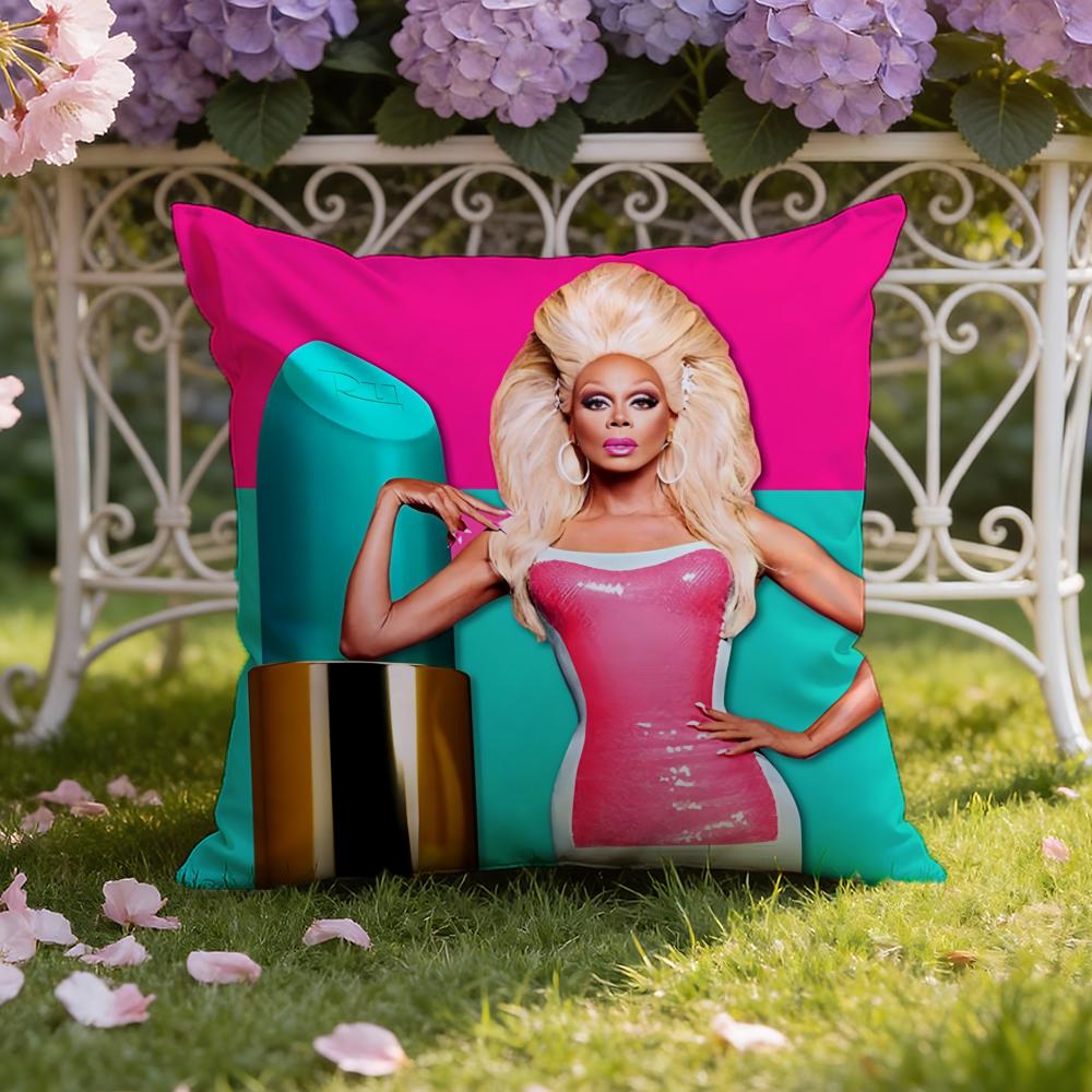 Чехол для подушки R-RuPaul Singer, двойного назначения для дома и автомобиля: Двусторонняя конструкция для максимального комфорта