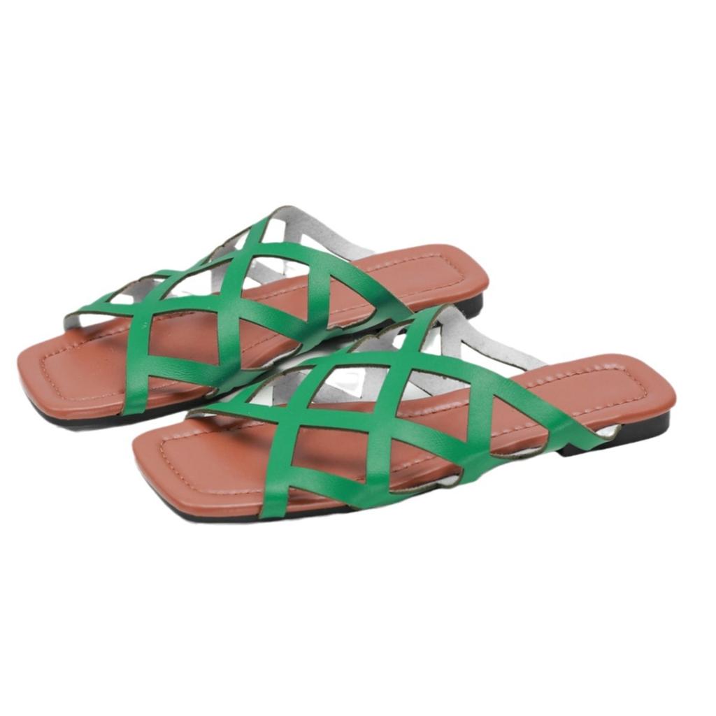 Large Size Sandals and Slippers Women's Fashion Retro Roman Sandals and Slippers Women's Woven Design Fish Mouth Sandals and Slippers Women