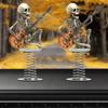 Rock Style Skull Guitar Car Ornament, Spring Swing Creative Decoration Creative Dashboard Accessory for Car Interior