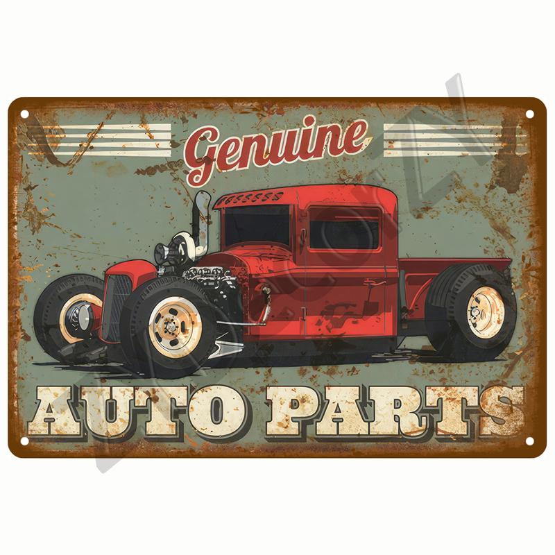 Металлический знак Гараж Газ Масло Свеча зажигания Шиномонтаж Man Cave Club Bar Home Wall Decor Art Vintage Decor Жестяная табличка Декоративная табличка