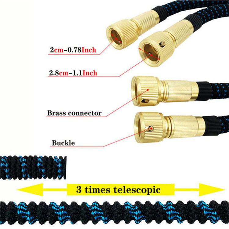 High Pressure Garden Water Hose 2.5-30 Meters Expandable Flexible Stripes Pipes for Garden Farm Irrigation Car Wash PVC Reel Gun