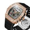 Full Diamond Fashion New Multifunctional Mechanical Watch Men's Tape Fast Watch