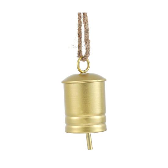 Деревенский Рождественский Колокольчик Коровы Винтажный Металлический Колокольчик с Джутовой Веревкой Ручной Работы Колокольчики Ветра Настенный Декор для Рождественской Новогодней Вечеринки