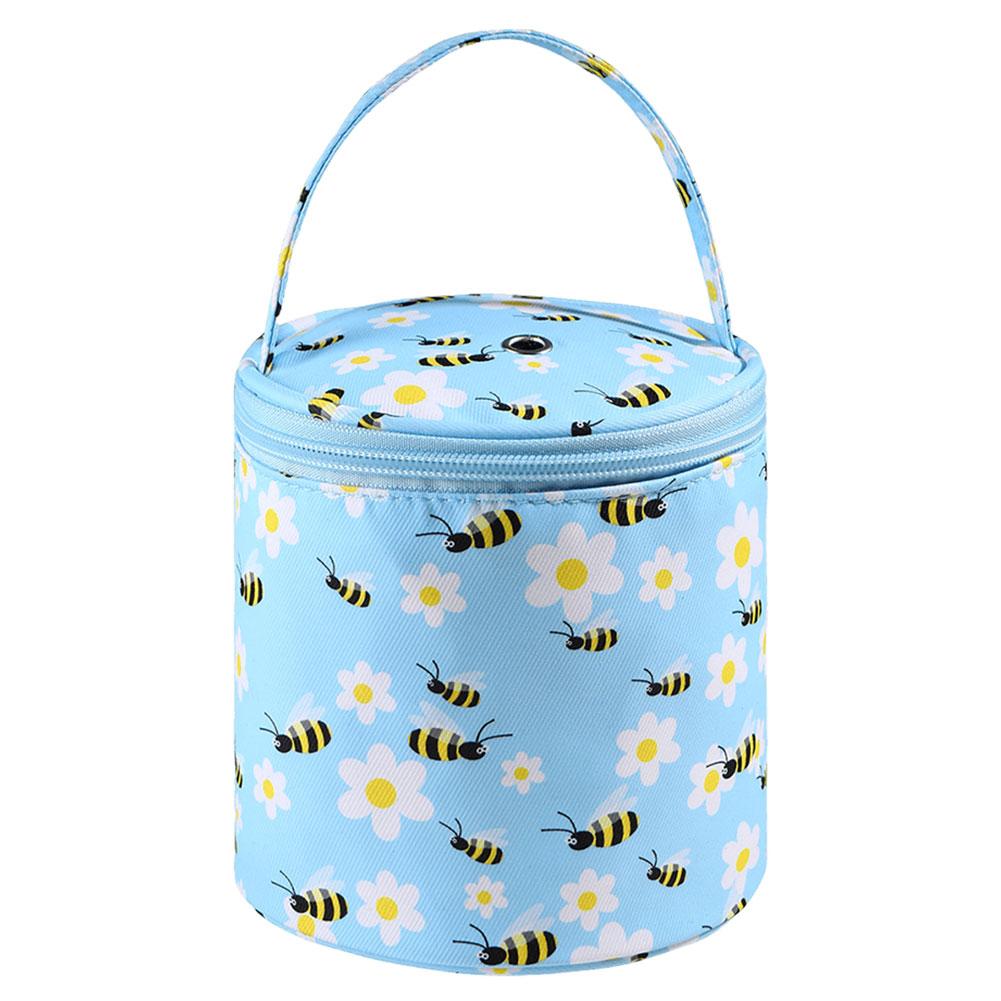 Оксфордская сумка для вязания крючком, короткая перфорированная сумка для хранения пряжи, сумка для вязания с розовым узором для крючков, вязальных спиц