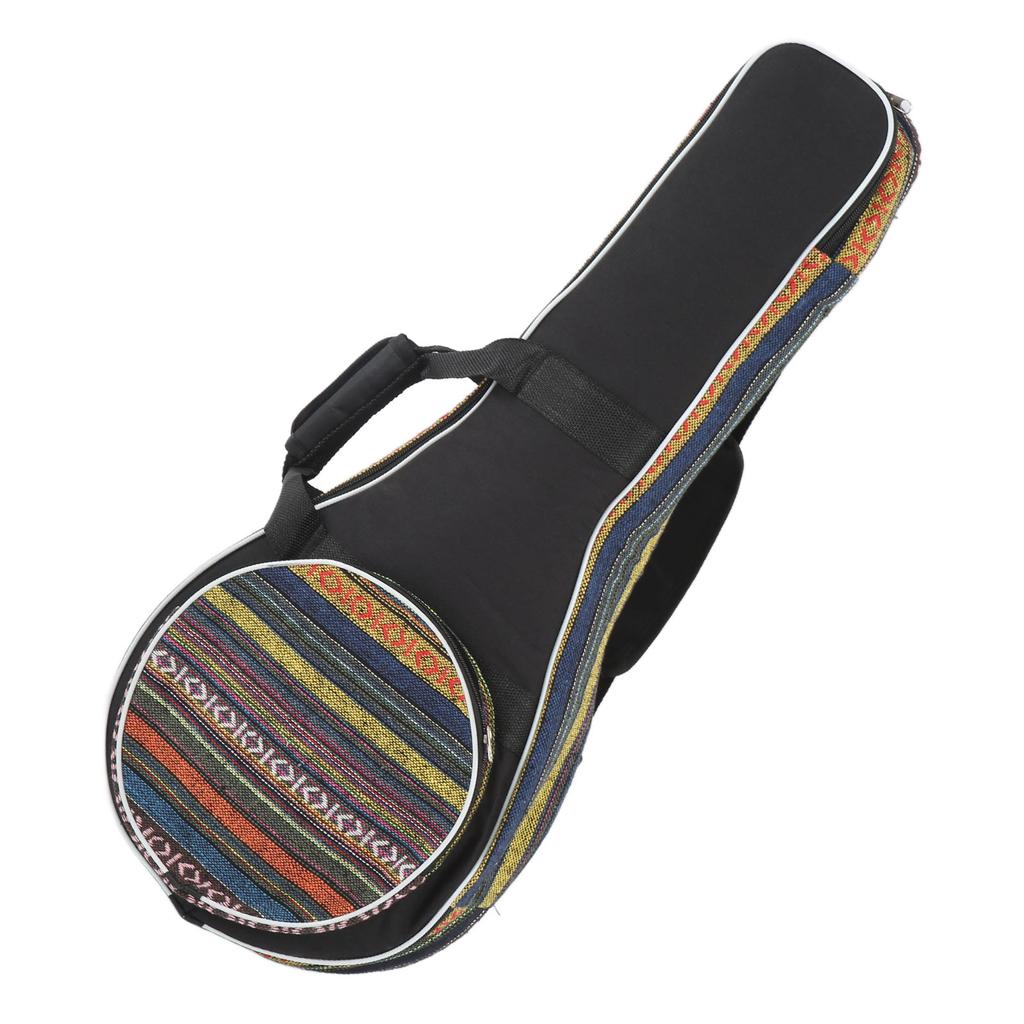 Сумка для мандолины Легкая для переноски Портативная Этнический стиль Регулируемый плечевой ремень Сумка для музыкального инструмента