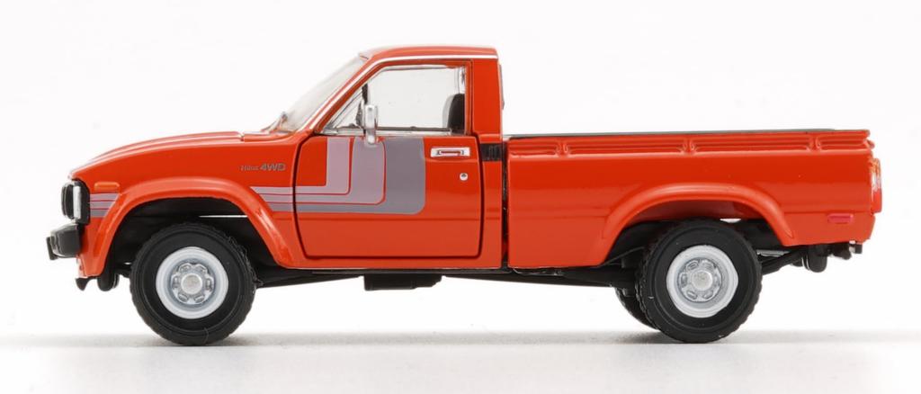 BM CREATIONS Scale Toyota Hilux N70 Orange RHD Finished Model 1/64 N60, 1980-1983