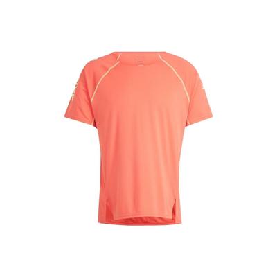 adidas Футболка для бега Ekiden, топы унисекс, оранжевая IU0691