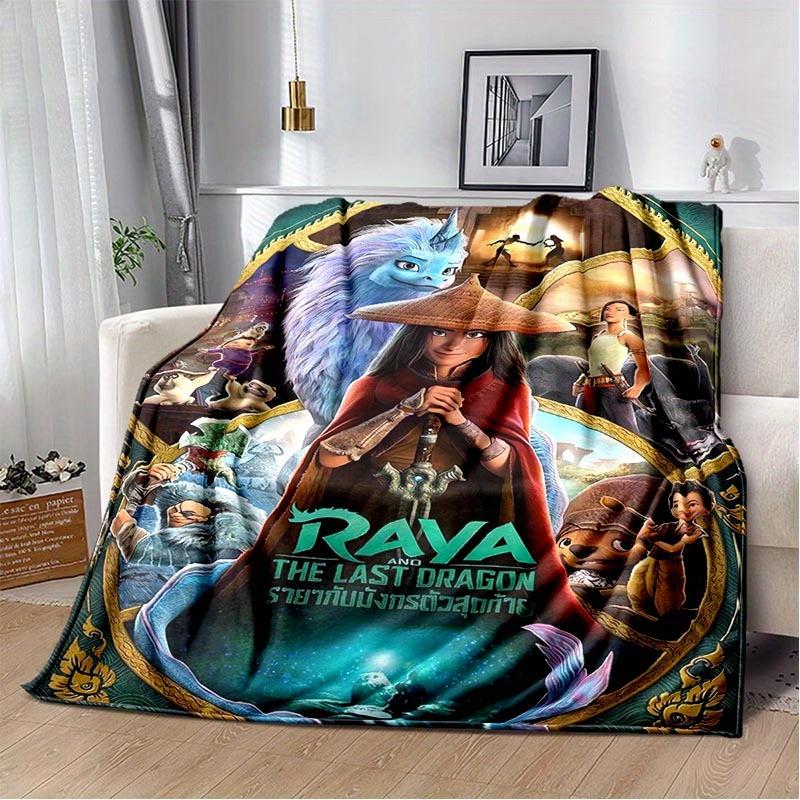 1pc Raya and The Last Dragon Printing Blanket - Soft, All-Season Throw for Living Room, Bedroom,Personalized Gift with Adorable Cartoon Design