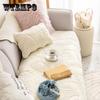 Подушка для дивана из фланели, простая подушка для сиденья, осенне-зимний плюшевый чехол для лица, тканевый чехол для дивана, подушка