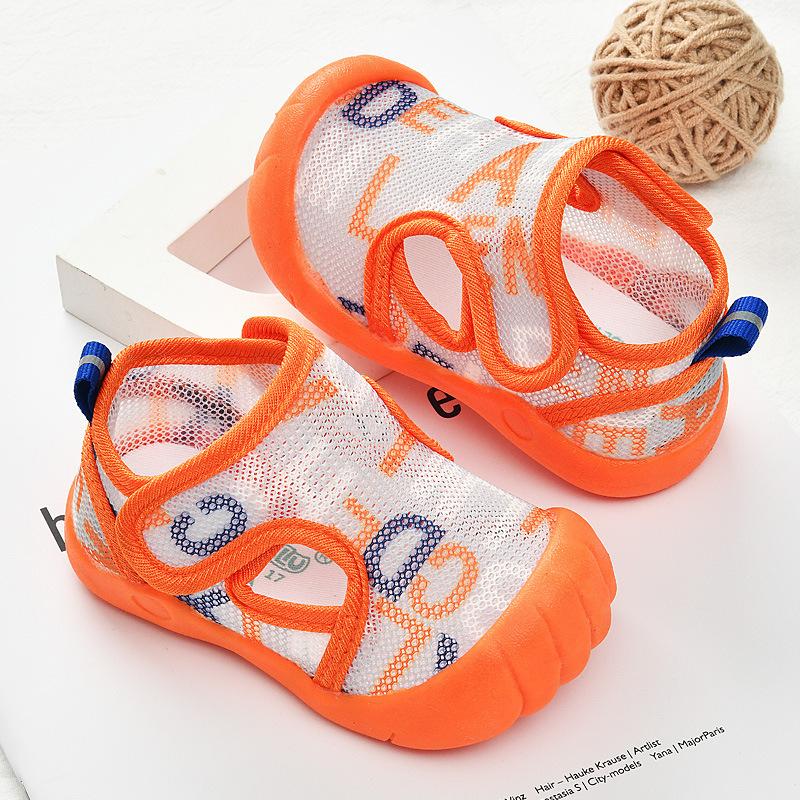 Summer Thin Baby Walking Shoes Cartoon Anti-Collision Mesh Shoes Slip-Resistant Wear-Proof for Toddlers 0-3 Years
