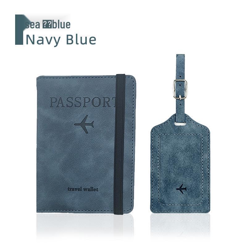 Набор: меняющий цвет держатель для паспорта из ПУ кожи и багажная бирка с RFID-защитой