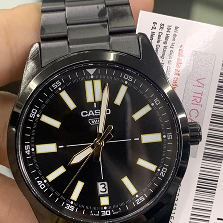 Casio Мужские часы Стандартной серии Черные MTP-VD02B-1E MTP-VD02B-1E