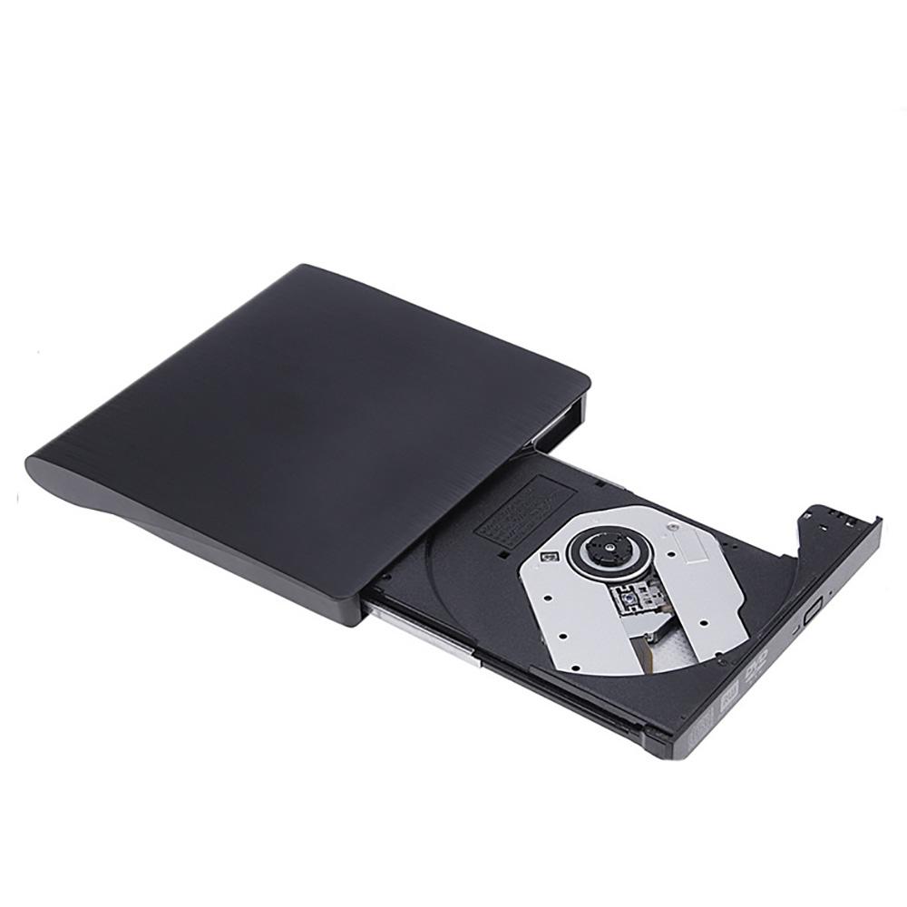 Тонкий внешний CD DVD RW привод USB 2.0 Пишущий рекордер Плеер Черный Для ноутбука ПК
