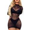 Дамы Сексуальное сетчатое мини-платье в сетку Цельные платья Боди Женское белье Женское прозрачное платье с открытой спиной Нижнее белье Сексуальные костюмы размера плюс