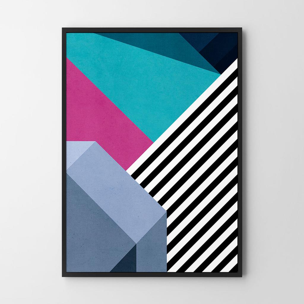 Plakat geometryczny ściana graffiti