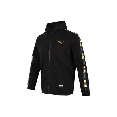 Puma FW22 Куртка с капюшоном на молнии с логотипом и принтом, унисекс, черная 539532-01
