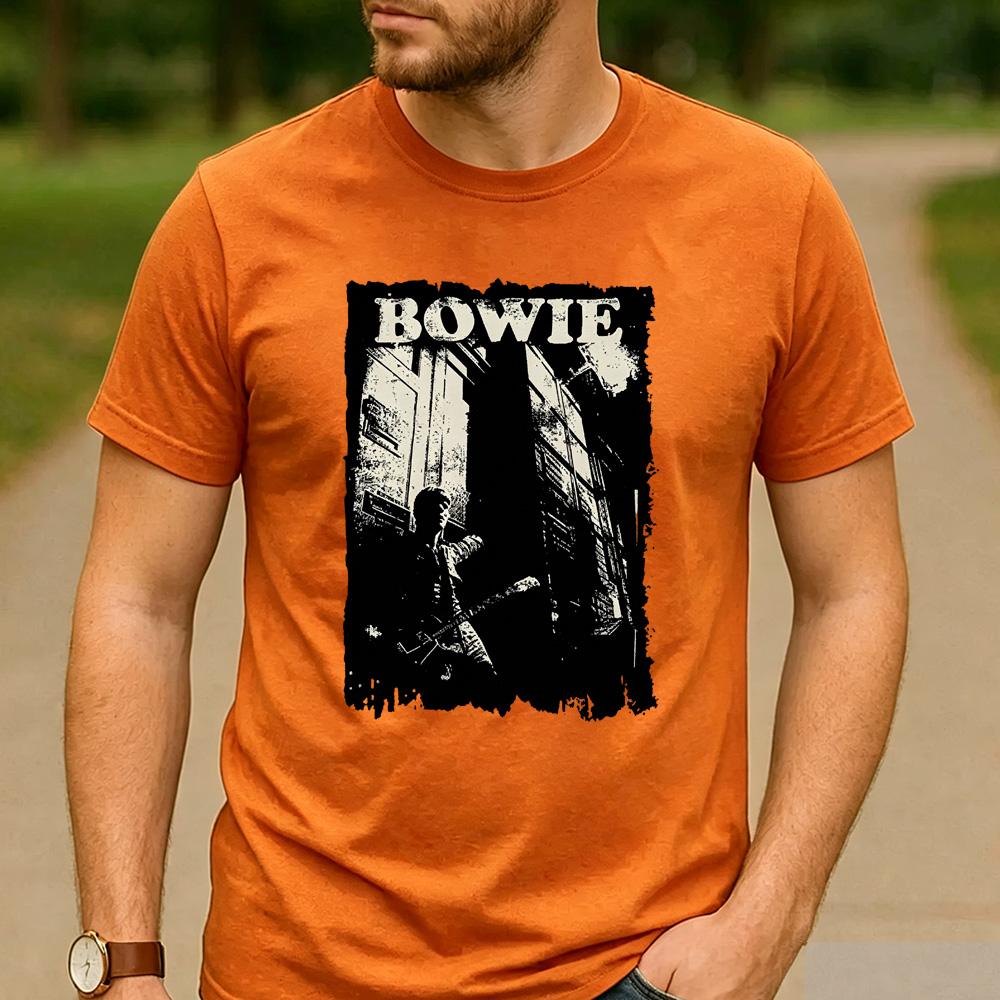 David Bowie Fan Gift Cotton T Shirt Vintage Retro Rock Graphic Unisex Unisex Unisex Harajuku Aesthetic Casual Streetwear Daily Tops