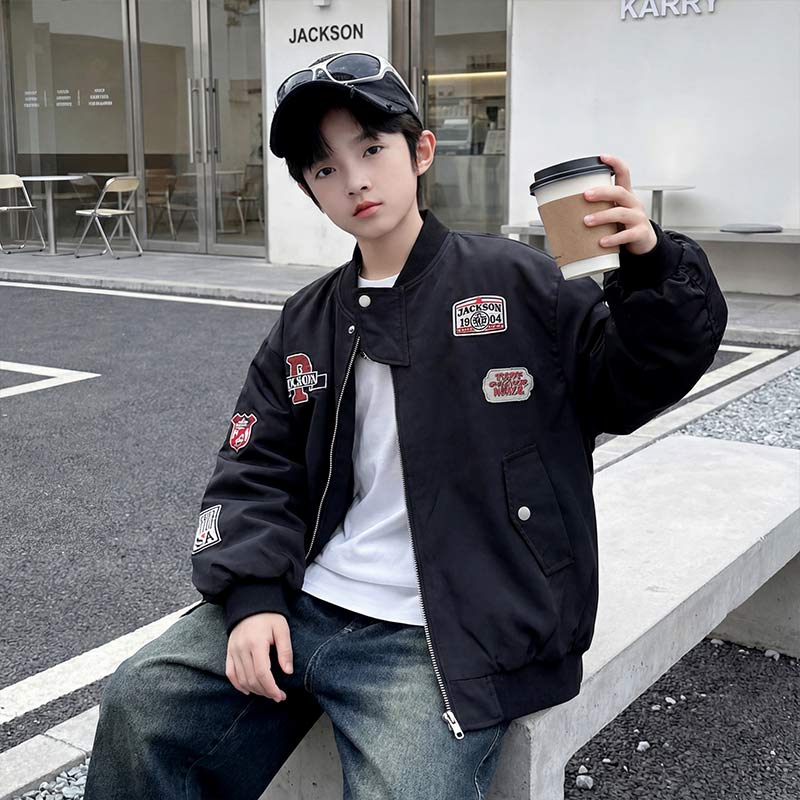 Children's clothing boys' baseball jacket Spring and Autumn 2026 new item Middle and large children's spring boys' spring clothing cool and trendy