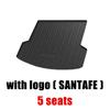 Car Trunk Mats For Hyundai Santa Fe MX5 2024 2025 2026 Auto Luxury Trunk Pads Carpet Storage TPE Boot Covers Cars Accessories