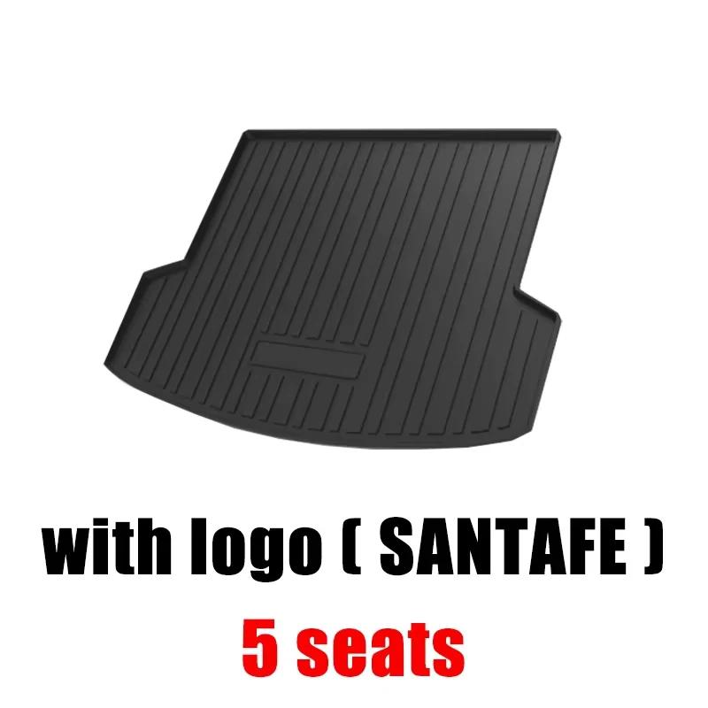 Car Trunk Mats For Hyundai Santa Fe MX5 2024 2025 2026 Auto Luxury Trunk Pads Carpet Storage TPE Boot Covers Cars Accessories
