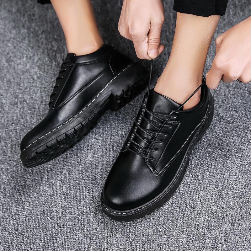 Модная обувь из натуральной кожи мужская обувь мягкая воловья кожа повседневная плоская брендовая чисто черная повседневная обувь мужская обувь Оксфорды для мужчин мокасины