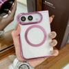 Luxury Transparent Electroplated Magnetic Phone Case for IPhone Ultra 18 Fold Shockproof for Magsafe Hinge Protective Slim Cover