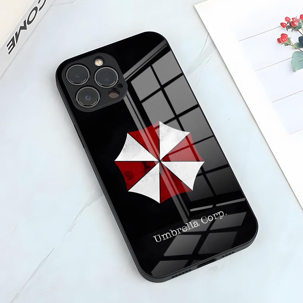 Чехол для телефона Resident Evil Umbrella для iPhone 17 Pro Max 15 Pro 16 14 Plus 12 13 Mini 11 Pro Ударопрочный стеклянный чехол