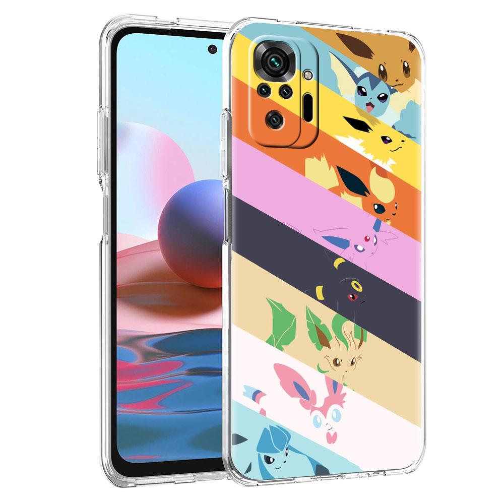Чехол для телефона с аниме-покемоном Eevee для Xiaomi Redmi Note 11 10 9 8 Pro 9S 10S 9A 9C, противоударный, K40 8T 7 9T, мягкий силиконовый чехол TPU