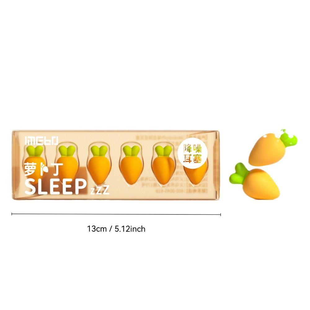 Sleep Noise Reduction Carrot Ear Plug Ear Protector Sleeping Earplugs Cute Anti Noise Earplug
