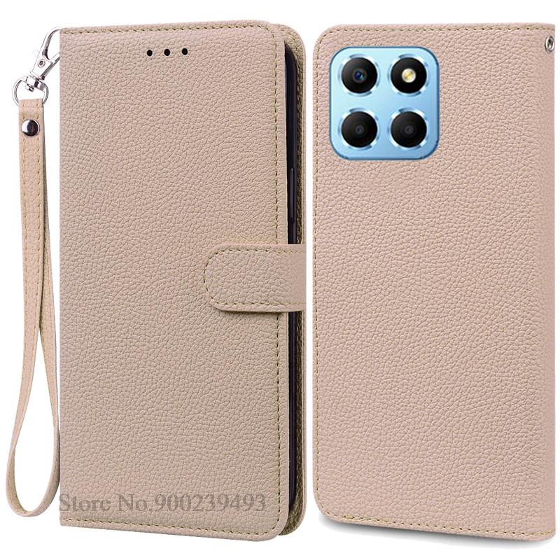 For Honor X6 Case Huawei Honor X6 2022 Cover Silicone Wallet Flip Leather Case For Honor X6 VNE-LX1 VNE-LX2 Phone Case Fundas
