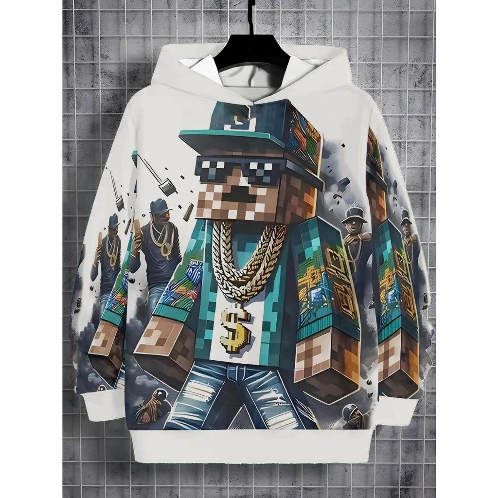 Новое аниме худи, 3D мультяшная детская одежда для мальчиков и девочек, осенняя одежда с длинным рукавом, подходит для детей в возрасте 5-14 лет