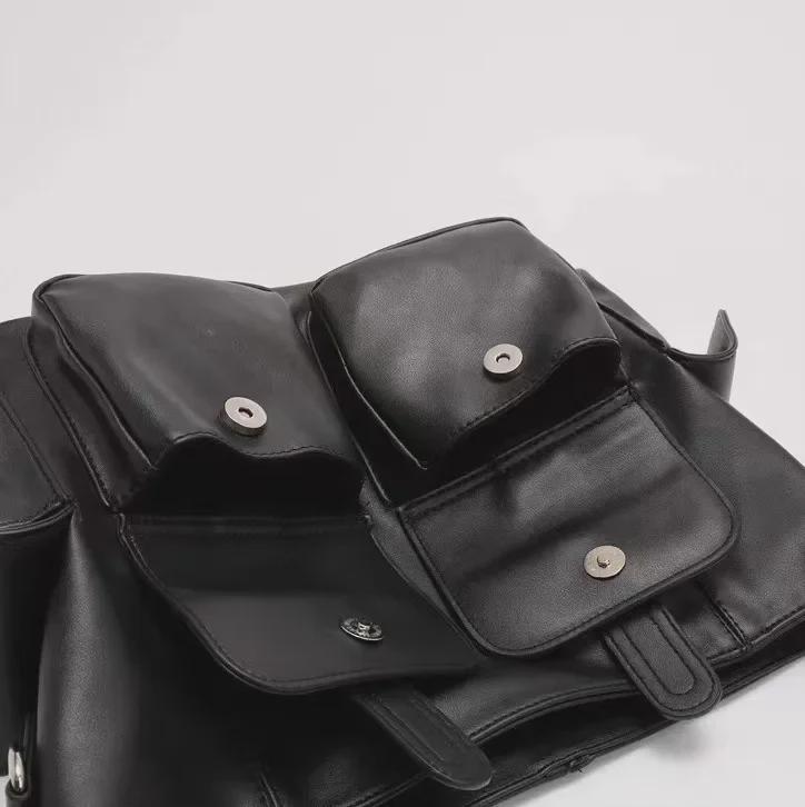 Модная черная сумка через плечо в стиле ретро для мотоциклистов для девочек