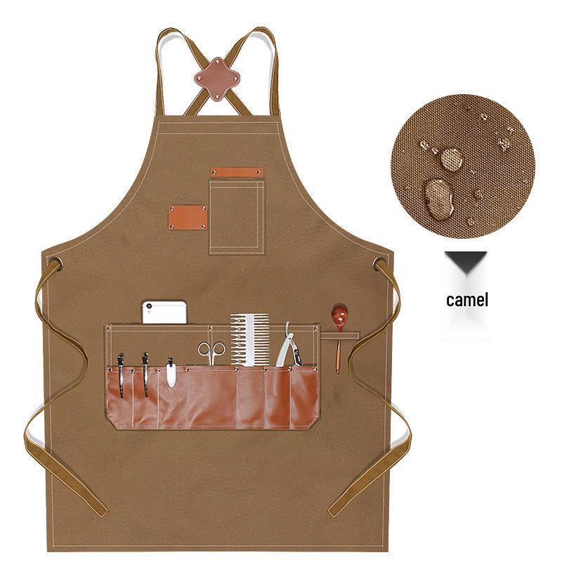 Custom Logo Barber Apron for Women and Men: Ideal for Art Students, Bubble Tea Shops, Baking, Catering, and Woodworking.