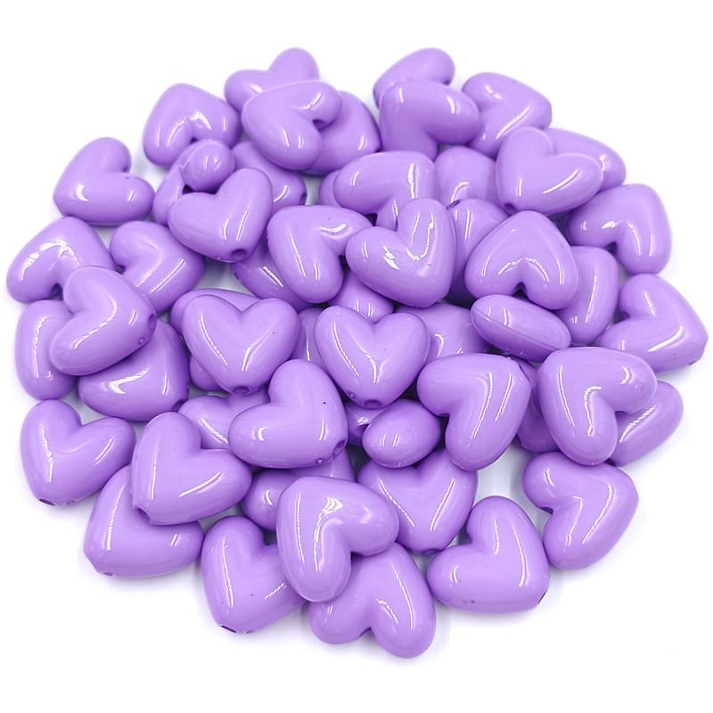 Креативные бусины в форме сердца, 10 шт., цветные 17 мм, для изготовления ювелирных изделий, свободные бусины-разделители, аксессуары для самостоятельного изготовления, акриловый браслет, ожерелье, серьги, сплошной цвет