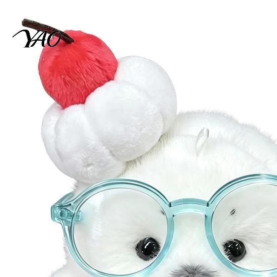 Decorative Room Pendant Cute Baby Seal Plush Keychain, Soft Fluffy White Mini Bag Animal Charm, Stuffed Ocean Key Ring Accessory for Backpack