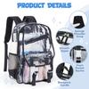 Large Plastic Transparent Backpack , Water Resistant PVC School Backpack For Day To Day IR To Work School Stadium Gym Pool Beach