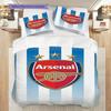 "Vibrant Arsenal Emblem Design" Three-piece set (1 * duvet cover + 2 * pillowcase, without core) 2DFlat Soft and comfortable Duvet cover andpillowcase