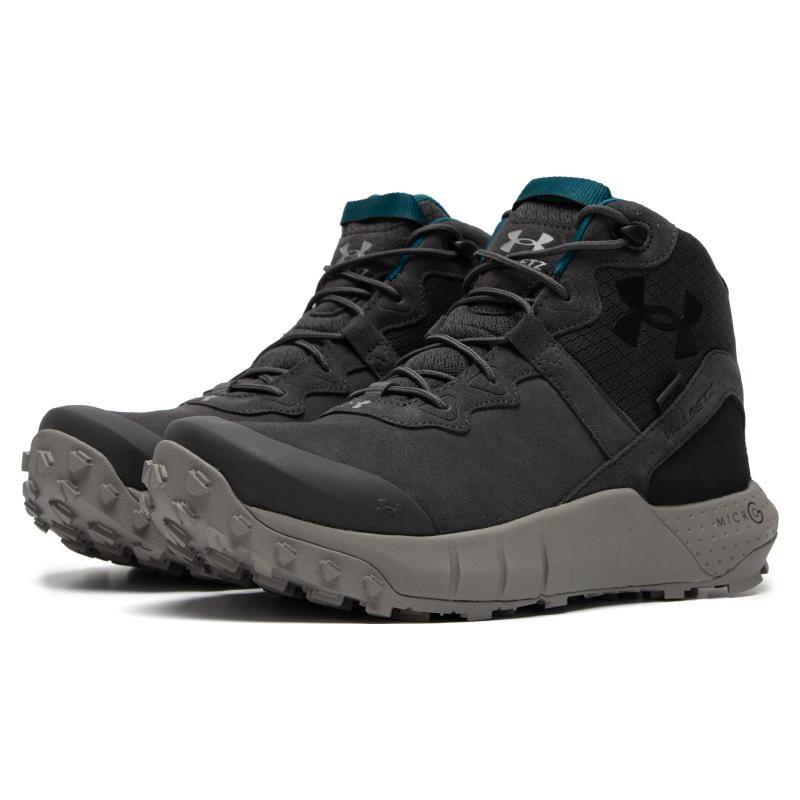 Under Armour Ua Micro G Valsetz Trek Mid Кожаные Водонепроницаемые Тактические Ботинки 'Серый' 3025577-100