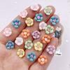 50 шт., смола, 10 мм, красочные 3D керамические цветы, плоская задняя часть, драгоценные камни для ногтей, камни, скрапбукинг, свадьба, сделай сам, аппликация, декор, принадлежности для рукоделия