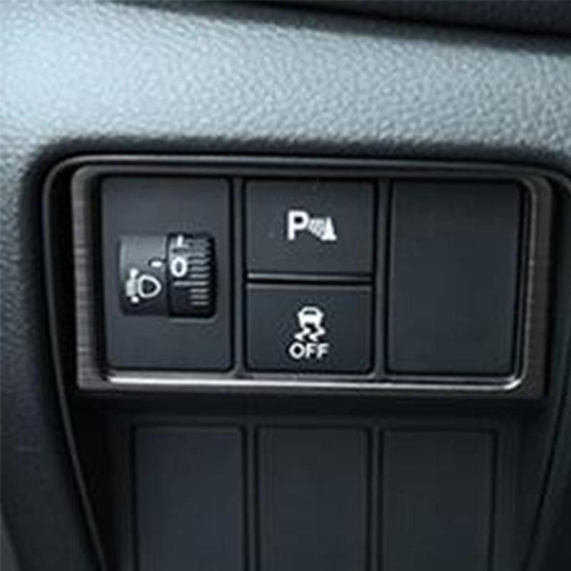 For Honda CRV CR-V 2017 2018 Car Styling Stainless Steel Front Head Fog Light Switch Button Trim Frame Lamp