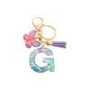 Butterfly Initial Letter Keychain Pendant Exquisite Practicality Backpack School Bag Decoration Purple Alphabet Keychain for Girls Women